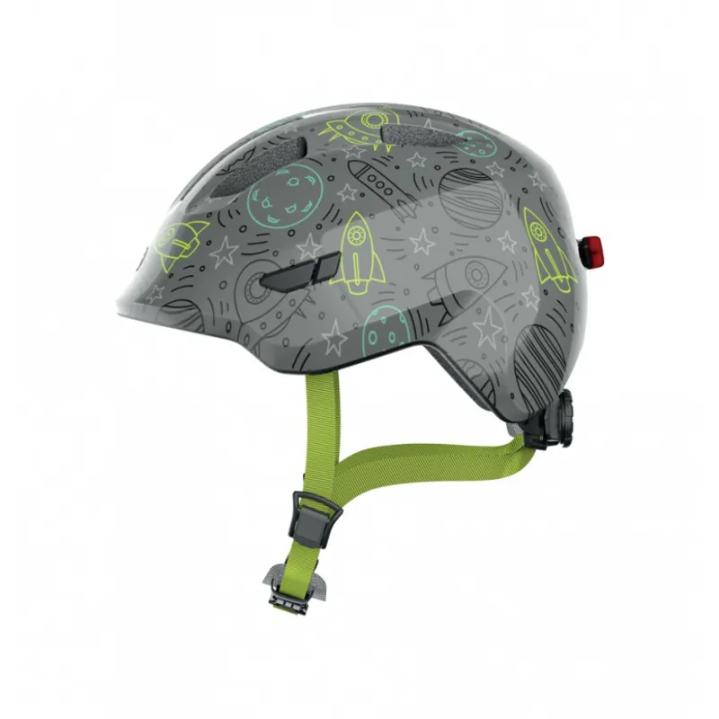 ABUS Smiley 3.0 LED Kids Helmet - Grey